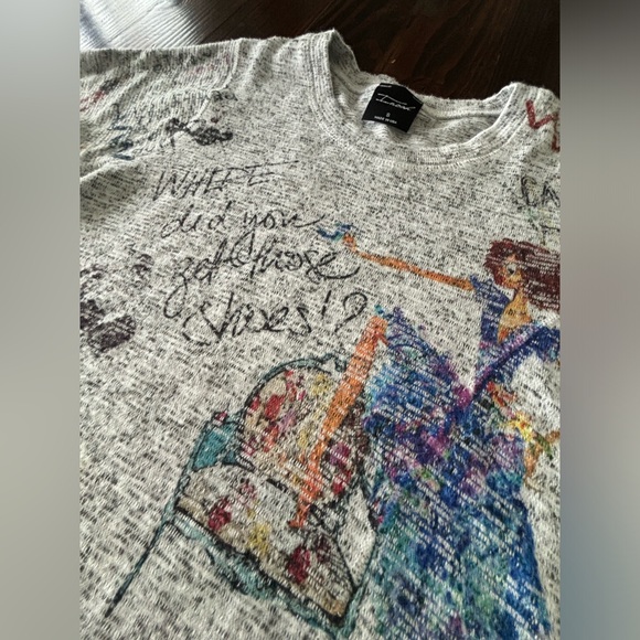 Inoah | Wearable Art | Asymmetrical Tunic | Drawing | Music | Fashion | Small - Picture 4 of 8